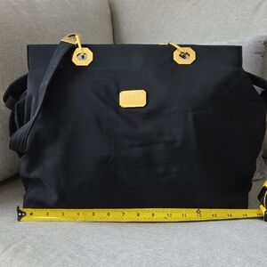 Bally Black Nylon Tote With Leather Inside And Gold Hardware